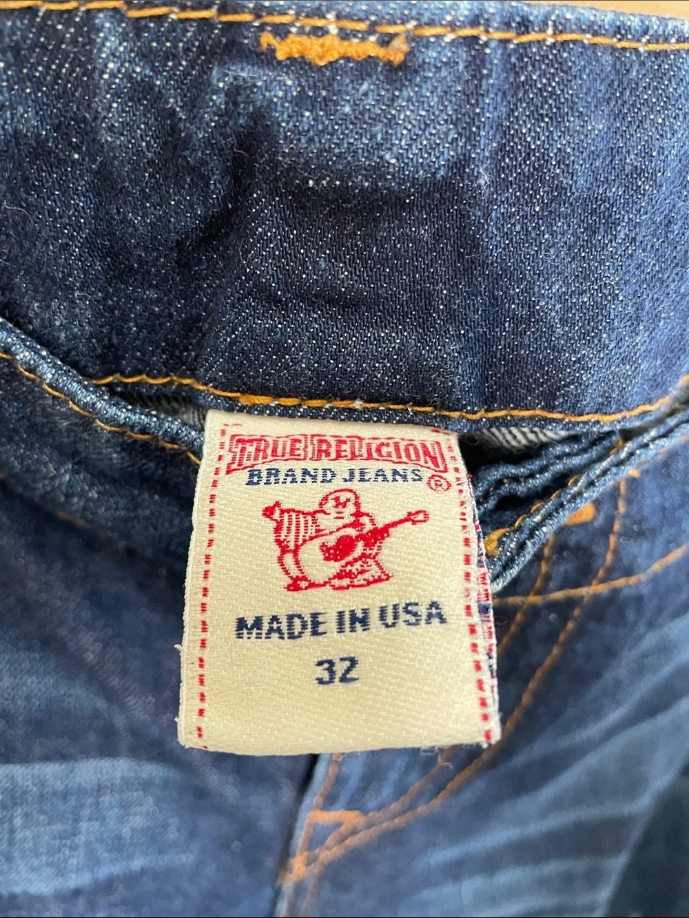 True Religion Y2K Sammy Old Multi Boot Cut Wide Legged Denim Jeans Blue Size 32 - Picture 2 of 13